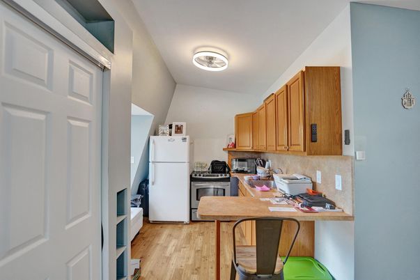 Interior, Kitchen, Wood Texture Flooring
