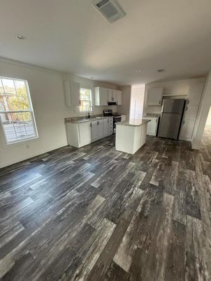 Interior, Kitchen, Wood Texture Flooring