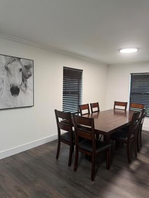 Dining room, Interior, Wood Texture Flooring