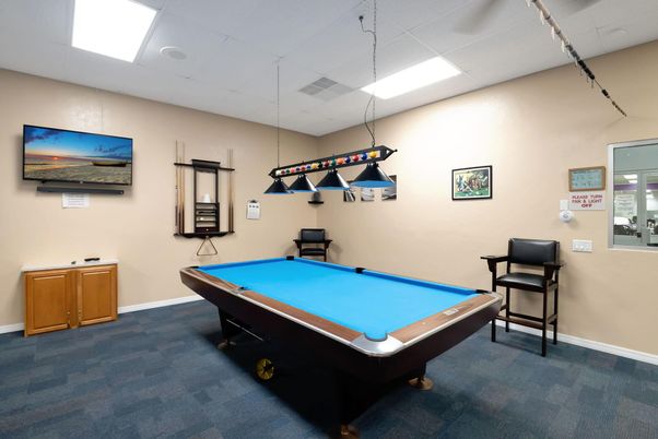 Billiard Table, Game Room, Interior, Pendant Lights, Recessed Lighting