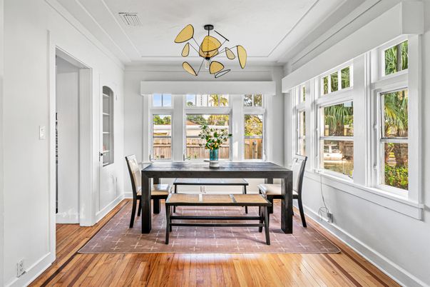 Dining room, Interior, Wood Texture Flooring