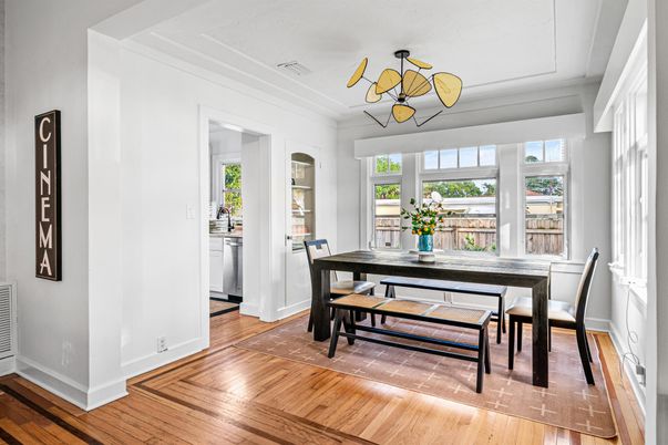 Dining room, Interior, Wood Texture Flooring