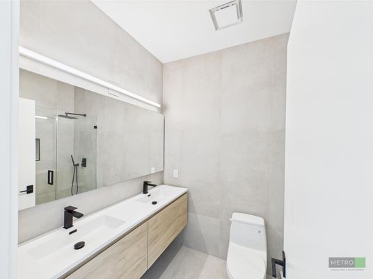 Bathroom, Dual Sink Vanities, Glass Shower, Interior