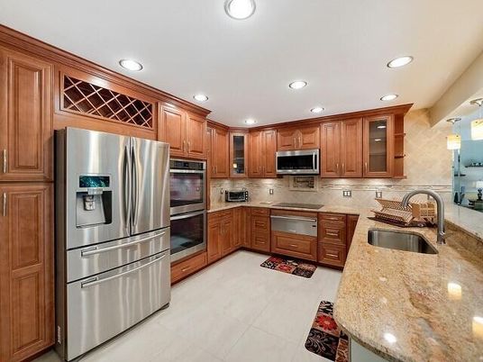Interior, Kitchen, Recessed Lighting, Stainless Steel Appliances
