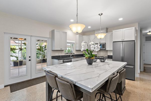 Interior, Kitchen, Pendant Lights, Recessed Lighting, Stainless Steel Appliances