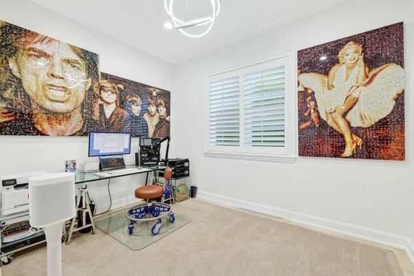 Home Office, Interior, Recessed Lighting