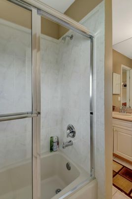 Bathroom, Glass Shower, Interior, Marble Walls