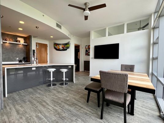Dining room, Interior, Kitchen, Pendant Lights, Recessed Lighting