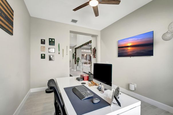 Home Office, Interior, Wood Texture Flooring