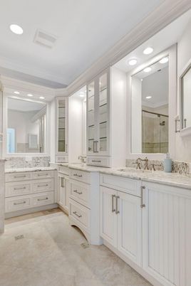 Bathroom, Dual Sink Vanities, Interior, Recessed Lighting