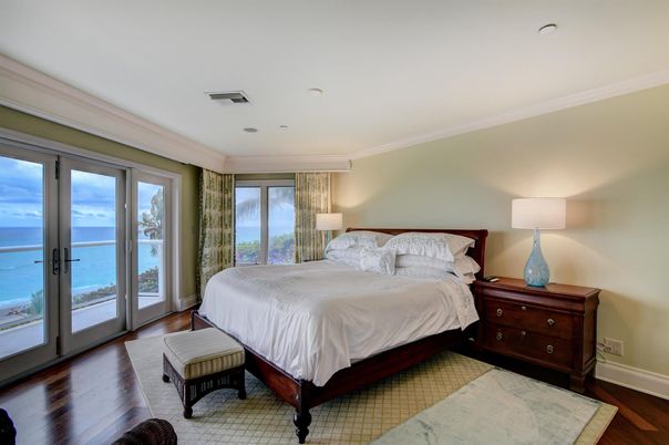 Bedroom, Interior, Recessed Lighting, Water, Wood Texture Flooring