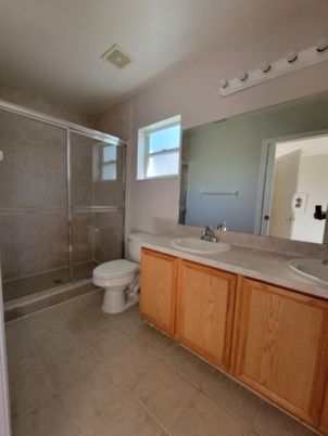 Bathroom, Dual Sink Vanities, Glass Shower, Interior