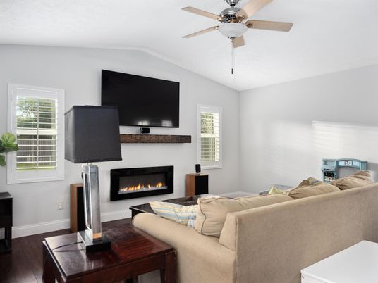 Fireplace, Interior, Living room, Wood Texture Flooring