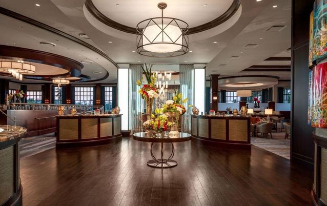 Chandelier, Interior, Living room, Pendant Lights, Recessed Lighting, Wood Texture Flooring