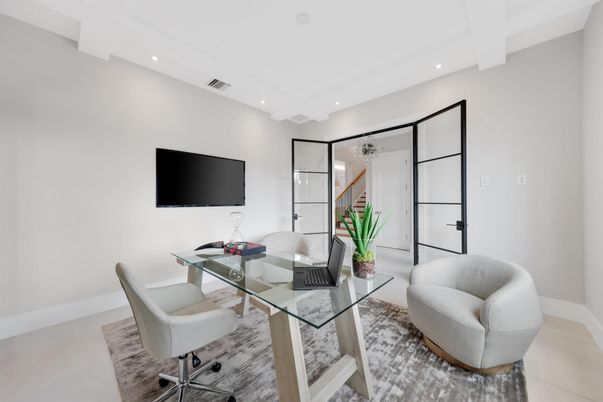 Home Office, Interior, Recessed Lighting