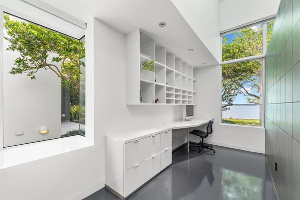 Home Office, Interior, Recessed Lighting, Water