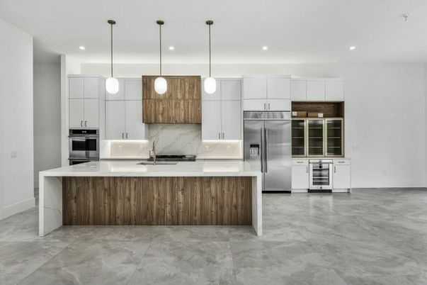 Interior, Kitchen, Pendant Lights, Recessed Lighting, Stainless Steel Appliances