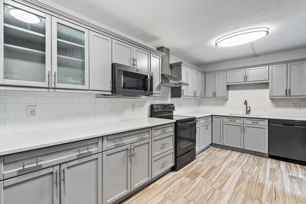 Interior, Kitchen, Wood Texture Flooring