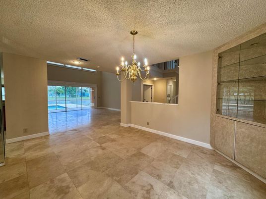 Chandelier, Empty room, Interior
