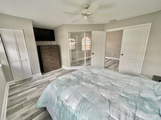 Bedroom, Interior, Wood Texture Flooring