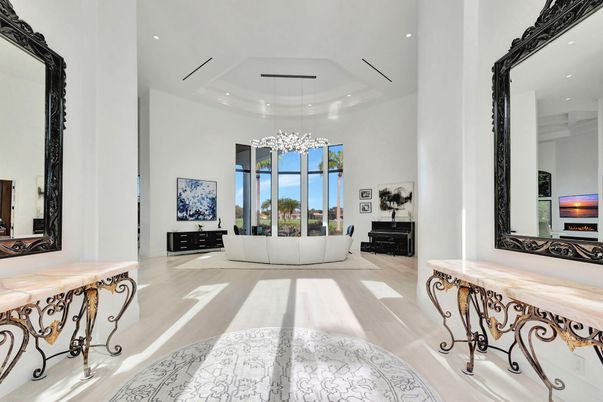 Chandelier, Interior, Recessed Lighting, Wood Texture Flooring