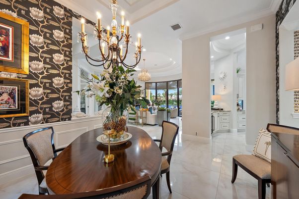 Chandelier, Dining room, Interior, Recessed Lighting