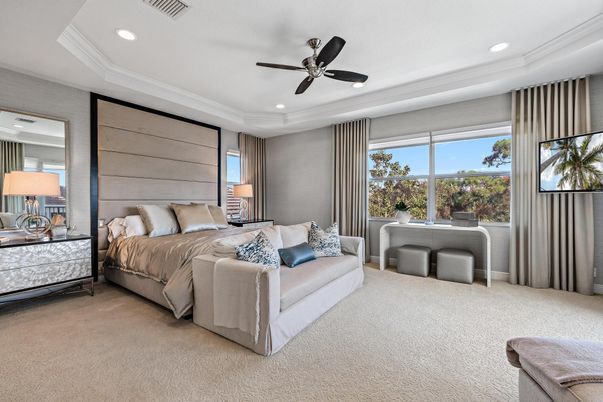 Bedroom, Interior, Recessed Lighting