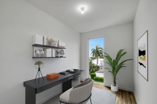 Home Office, Interior, Wood Texture Flooring