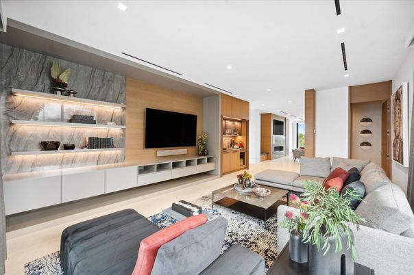 Interior, Living room, Recessed Lighting