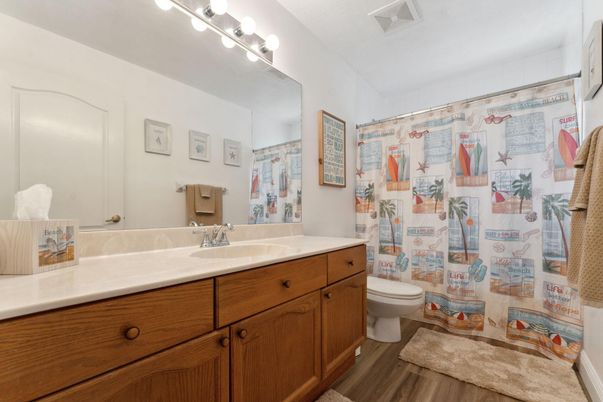 Bathroom, Interior, Wood Texture Flooring
