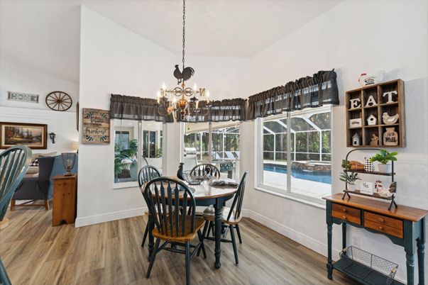 Chandelier, Dining room, Interior, Water, Wood Texture Flooring