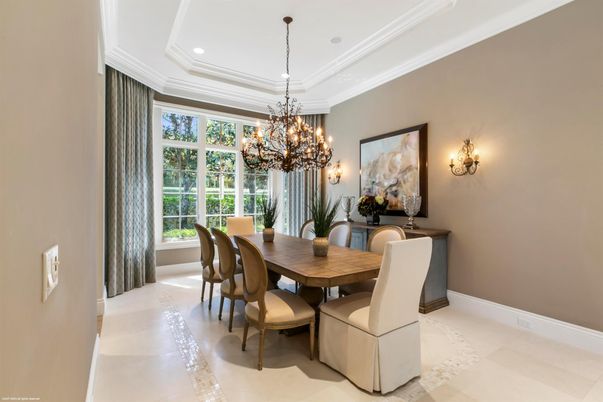 Chandelier, Dining room, Interior, Recessed Lighting