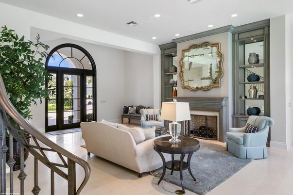 Fireplace, Interior, Living room, Recessed Lighting