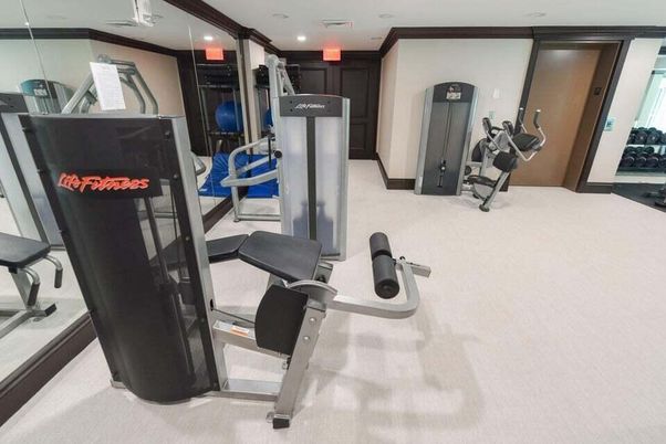 Fitness Equipment, Gym, Interior, Recessed Lighting