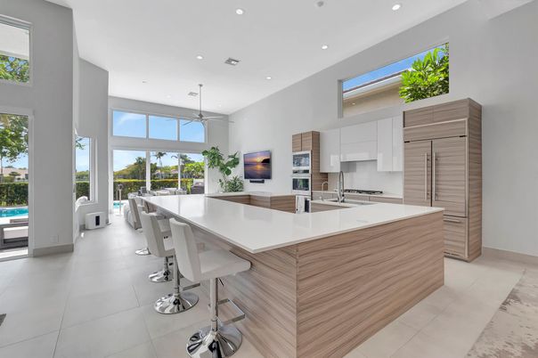 Interior, Kitchen, Pendant Lights, Recessed Lighting, Stainless Steel Appliances