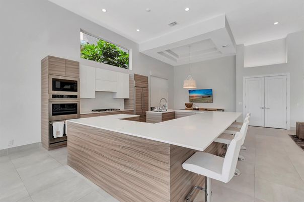 Interior, Kitchen, Pendant Lights, Recessed Lighting, Stainless Steel Appliances