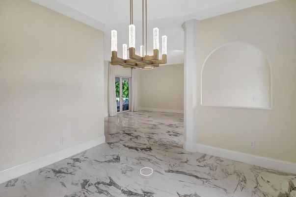 Empty room, Interior, Marble, Pendant Lights