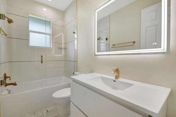Bathroom, Glass Shower, Interior, Marble, Recessed Lighting