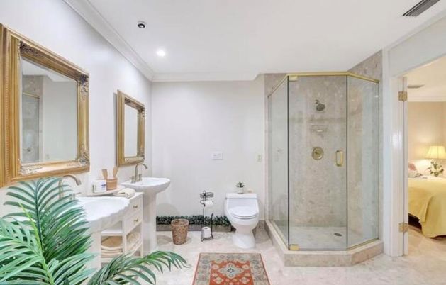 Bathroom, Bedroom, Glass Shower, Interior, Recessed Lighting