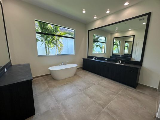 Bathroom, Dual Sink Vanities, Free Standing Baths, Interior, Recessed Lighting