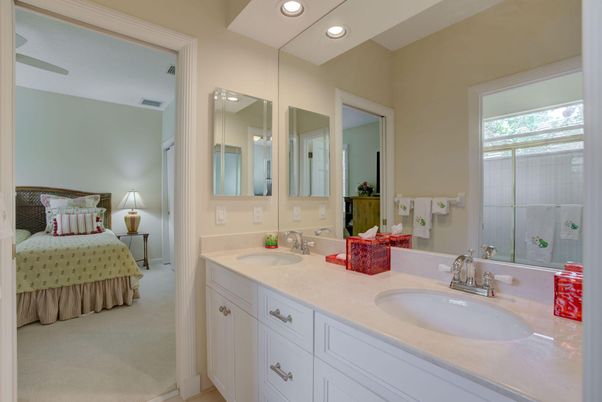 Bathroom, Bedroom, Dual Sink Vanities, Interior, Recessed Lighting