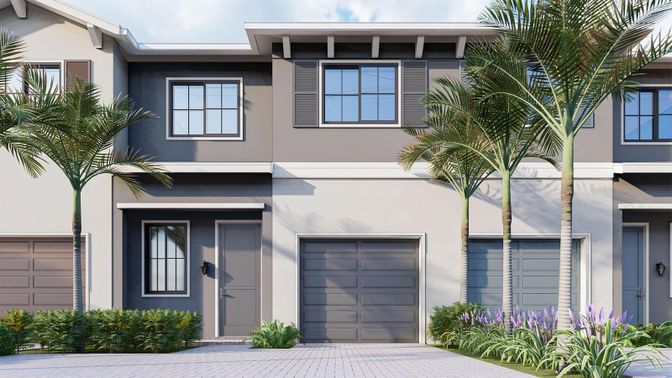 Attached, Exterior, Facade, Modern