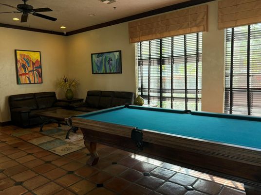 Billiard Table, Game Room, Interior, Recessed Lighting