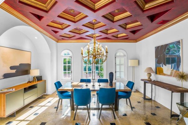 Chandelier, Dining room, Interior, Recessed Lighting
