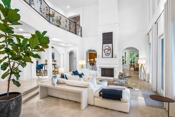 Fireplace, Interior, Living room, Recessed Lighting