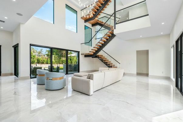 Interior, Marble, Recessed Lighting