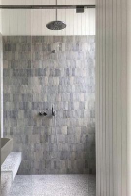 Bathroom, Interior, Pendant Lights, Stone Walls