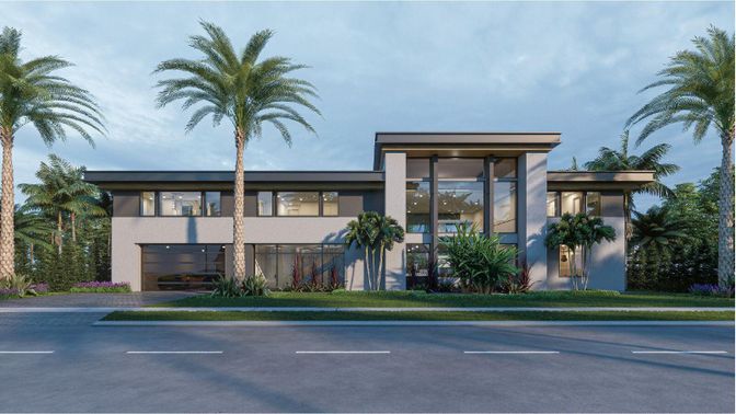 Exterior, Facade, Modern
