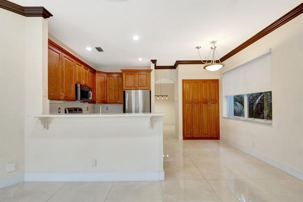 Interior, Kitchen, Pendant Lights, Recessed Lighting, Stainless Steel Appliances