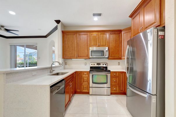 Interior, Kitchen, Recessed Lighting, Stainless Steel Appliances